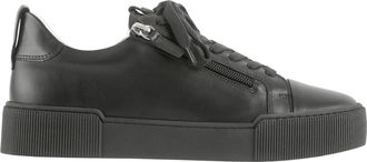 H&ouml;gl Black Leather Wedge Sneakers