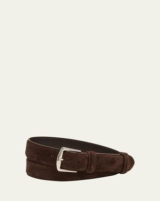 Loro Piana Mens Alsavel Suede Belt