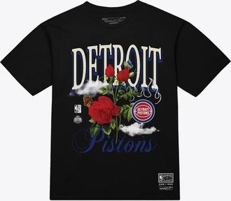 Mitchell & Ness Unisex Mitchell & Ness Black Detroit Pistons Floral Graphic T-Shirt at Nordstrom, Size X-Large