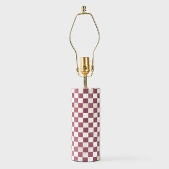 Mela Artisans Checkered Bone Inlay Table Lamp Base in Lavender at Nordstrom