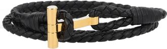 Tom Ford Black Braided Bracelet