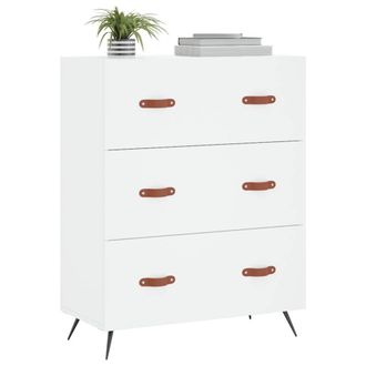 Berkfield Home Classic Chest of Drawers White 69.5x34x90 cm Engineered Wood