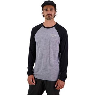 Mons Royale Icon Raglan Top - Mens in Grey Heather/black at Nordstrom, Size Medium