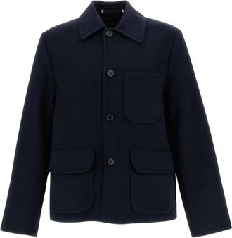 Paul Smith Werkjas van Wol Twill - Heren - Zomerjassen - Blauw - M - Wol - Jassen