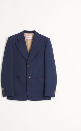 Valentino Single-Breasted Wool Gabardine Jacket