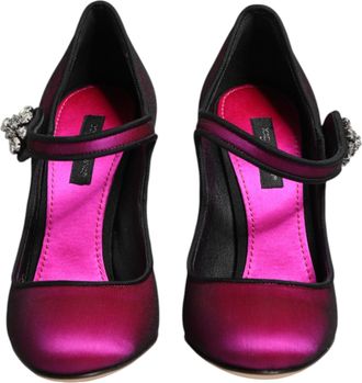 Dolce & Gabbana Pink Embellished High Heels Pumps Womens Shoes