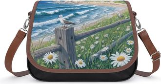 Generic Beach Seascape Lighthouse Crossbody Bags for Women Shoulder Messenger Bag Purse Handbags