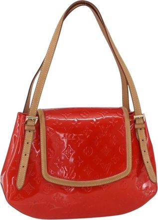 Louis Vuitton Biscayne Bay Handbag Monogram Vernis Red Patent_Leather Bag (Pre-Owned)