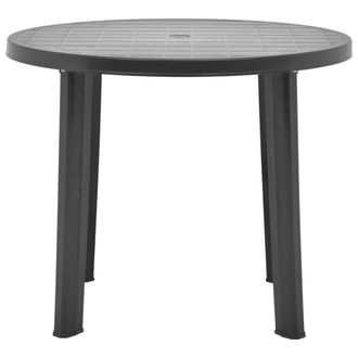 Berkfield Home Garden Table Anthracite 89 cm Plastic in Black