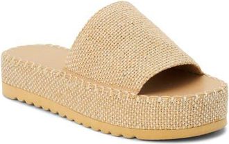 Matisse Footwear Del Mar Platform Slide Sandal in Gold Speckle at Nordstrom, Size 11