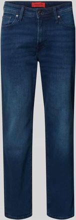 Jack & Jones Jack & Jones Straight Fit Jeans aus Baumwoll-Mix Modell CLARK ORIGINAL in Dunkelblau, Gr&ouml;&szlig;e 27/30