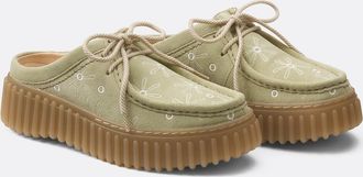 Clarks Torhill Mule geborduurde leren slip-on muiltjes