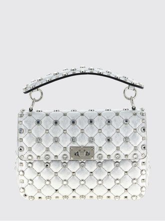 Valentino Garavani Borsa Rockstud Spike in nappa laminata matelass&egrave;