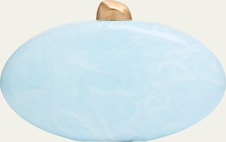 Cult Gaia Eviana Marbled Acrylic Clutch Bag