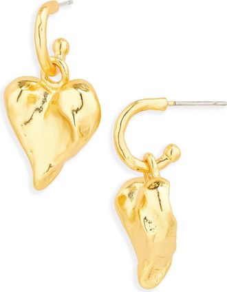 Karine Sultan Molten Heart Drop Earrings in Gold at Nordstrom