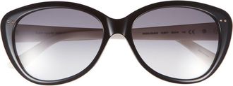 Kate Spade New York angelique 55mm retro sunglasses in Black Cream at Nordstrom Rack