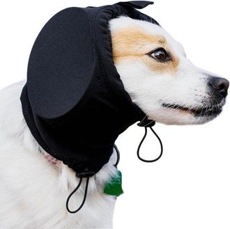 OEM Protectores Auditivos Para Perros Con Reducci&oacute;n De Ruido, Lavables Y Con Amortiguaci&oacute;n De Ruido, Dise&ntilde;o C&aacute;lido, Negro, Talla Xl
