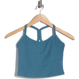 Beyond Yoga Space Dye Slim Racerback Crop Tank in Vintage Denim Blue Heather at Nordstrom Rack, Size X-Small