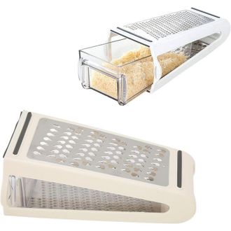 OEM Rallador De Queso Profesional Con Recipiente - Molinillo De Queso Manual De Acero Inoxidable Para La Cocina, Recipiente Recolector Integrado Y Soporte