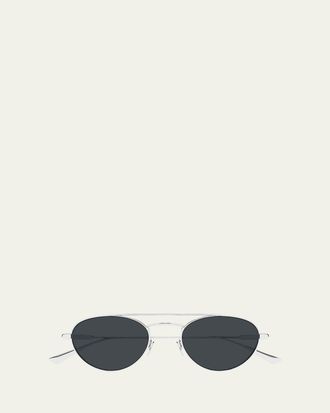 Saint Laurent 51mm Metal Aviator Sunglasses