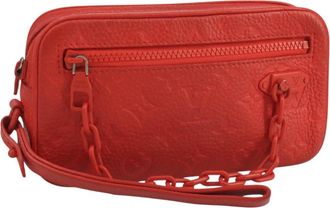 Louis Vuitton Solar Ray Pochette Volga Monogram Taurillon Leather Red Leather Bag (Pre-Owned)