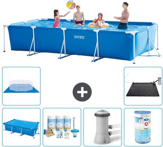 Intex Piscina Con Estructura Rectangular - 450x220x84 Cm - 7-piezas S30315