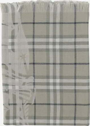 Burberry Womens Wool Check Scarf Scarfs