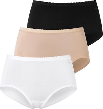 Mey Taillenslip MEY Lights, Damen, Gr. 44 (44), beige (beige, schwarz, wei&szlig;), Single Jersey, Obermaterial: 55% Baumwolle, 40% Viskose, 5% Elasthan, unifar