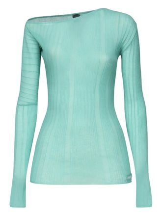 Pinko ribbed long-sleeve top - Green