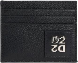 Dsquared2 Credit Card Holder - Heren - Portefeuilles - Zwart - ONE Size - Leer - Accessoires