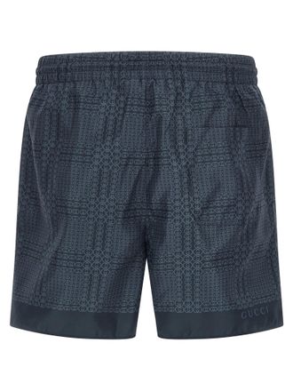 Gucci Gucci Incrocio GG-Print Swim Shorts - Navy