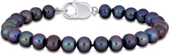 Delmar 8-8.5mm Cultured Freshwater Pearl Bracelet in Black at Nordstrom Rack