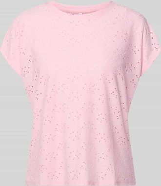 Only Relaxed Fit T-Shirt mit Ausbrenner-Effekt Model SMILLA in Rosa, Gr&ouml;&szlig;e XL