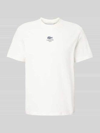 Lacoste Regular Fit T-Shirt aus reiner Baumwolle in Offwhite, Größe M