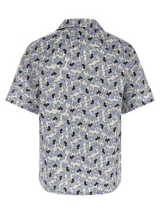 Prada Fresia-Print Cotton-Silk Shirt - Blue