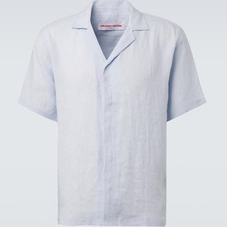 Orlebar Brown Maitan linen bowling shirt