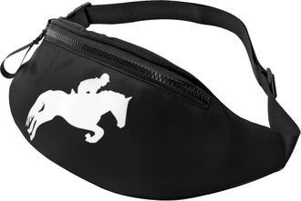 Generic Horse Show Jumping Waist Pack Bum Bag Adjustable Fanny Packs For Hiking Cycling Gym 14X35Cm