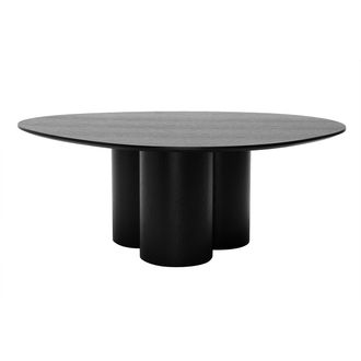 Miliboo Miliboo - Mesa De Centro De Dise&ntilde;o De Madera Negra 100 Cm Hollen