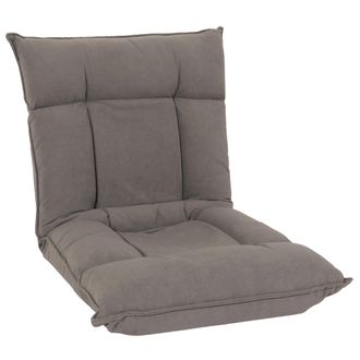 Hhg Nunca Usado] Sill&oacute;n De Suelo Hhg 909, Sill&oacute;n Reclinable Coj&iacute;n De Suelo Sof&aacute; Plegable 6 Posiciones Reclinable, Estructura Robusta Terciopelo, Gris Oscu