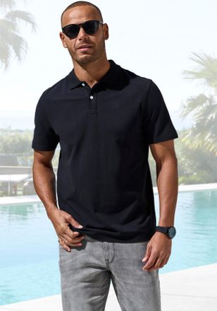 John Devin Poloshirt JOHN DEVIN, Herren, Gr. XXL (60/62), schwarz, Piqu&eacute;, Obermaterial: 100% Baumwolle, Basic normal, Rundhals, abgesteppte Kante, Shirts Poloshi