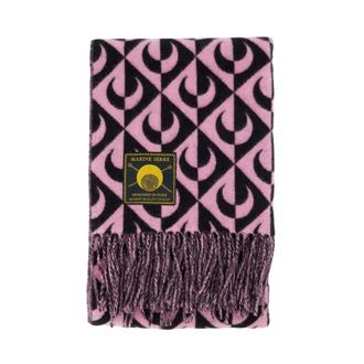 Marine Serre Moon Lozenge wollen sjaal - Dames - Accessoires - Roze - Maat: ONE Size Wol