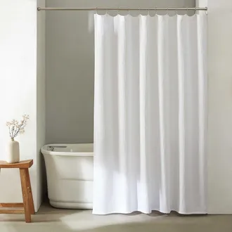 Calvin Klein Waffle Weave Shower Curtain in White at Nordstrom