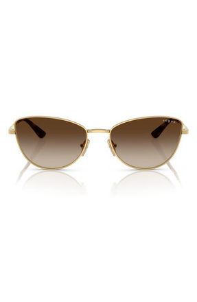 Vogue Eyewear 56mm Polarized Butterfly Sunglasses in Gold at Nordstrom
