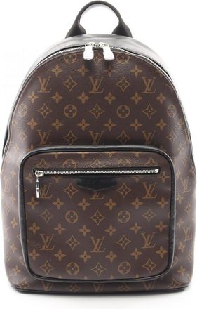 Louis Vuitton Black Brown Monogram Macassar Coated Canvas Leather Backpack (Pre-Owned)