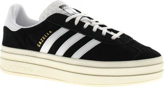 adidas Originals ADIDAS Originals Womens Trainers Gazelle Bold Leather Lace Up black white cream - Size UK 6
