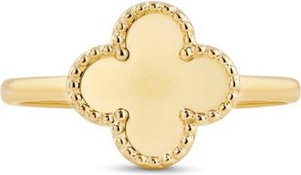 Devata Clover Ring in 14K Gold, 11mm in Yellow Gold at Nordstrom, Size 7