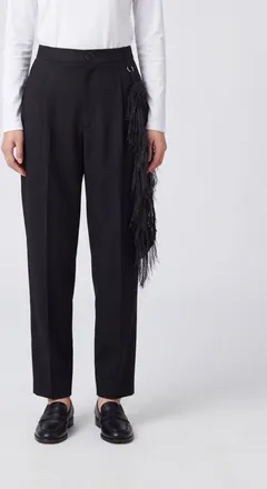Darkpark Pleated Straight-Leg Tailored Trousers in Wool Blend
