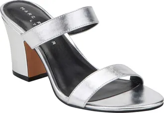 Marc Fisher Jessey Slide Sandal in Silver at Nordstrom, Size 5.5