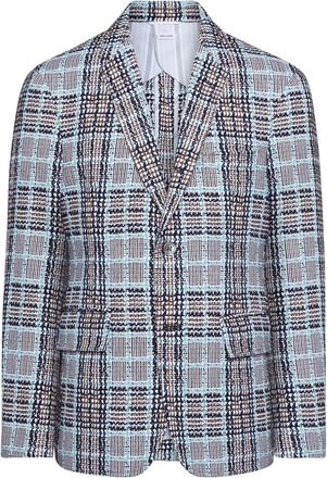 Thom Browne Geruite blazer - Blauw