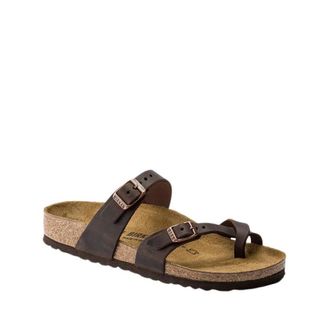 Birkenstock Mayari Oiled Leather Sandalen - Dames - Sandalen - Bruin - 36 EU - Leer - Schoenen